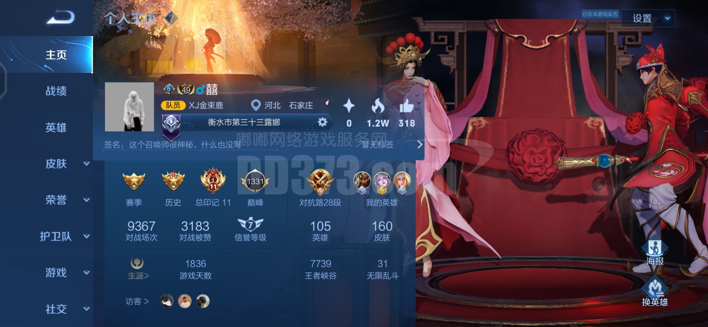 全英雄160皮肤金标露娜荣耀王者